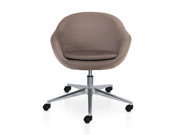 GLOBE 5 WAYS - Upholstered height-adjustable fabric office chair with castors by 5A Design - view 2